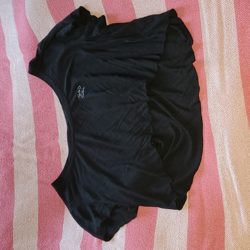 LA Hearts Bad Gal Over the Shoulder Crop Top